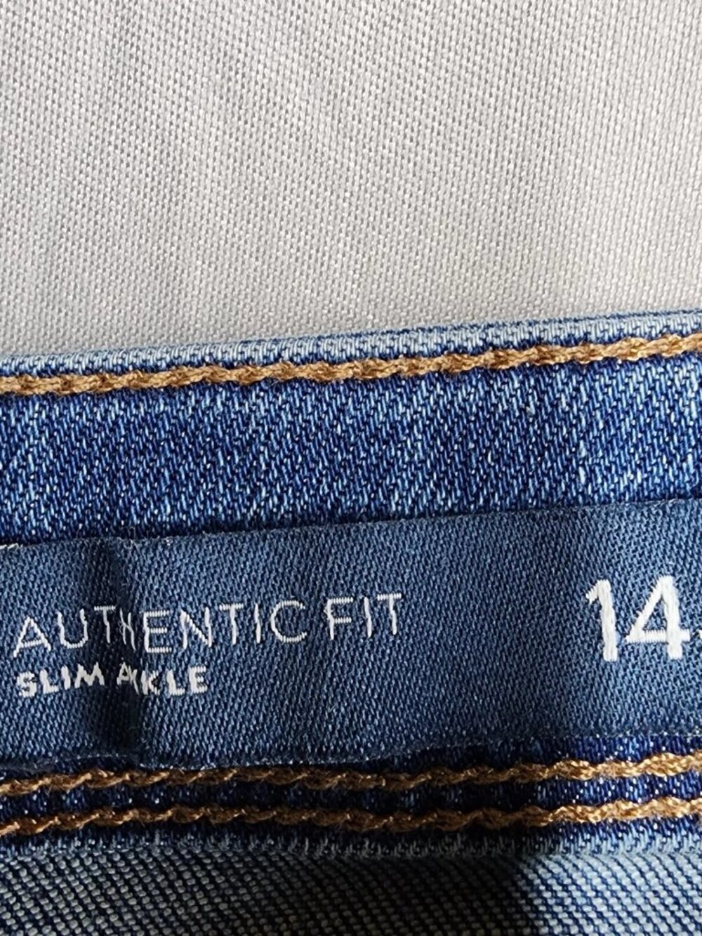 J. Jill Authentic Fit Slim Ankle Jeans Womens 14T Blue Stretch Mid Rise Denim - Picture 3 of 10
